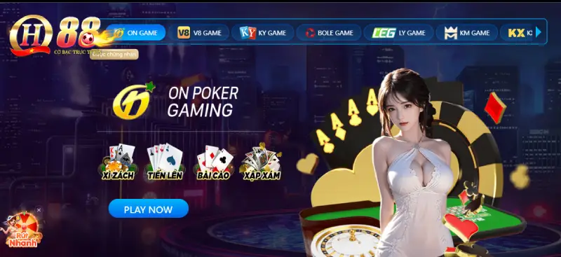 Sảnh game bài tại QH88 hấp dẫn